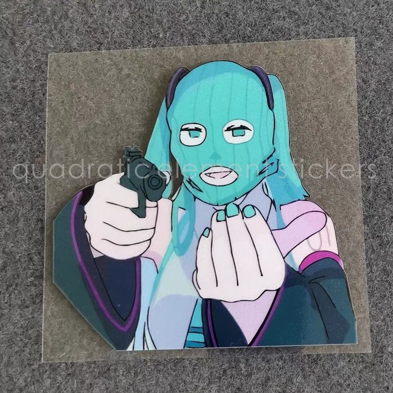 Cosplay Floating Prop - Miku motorfiets sticker waterdicht elektrische auto
