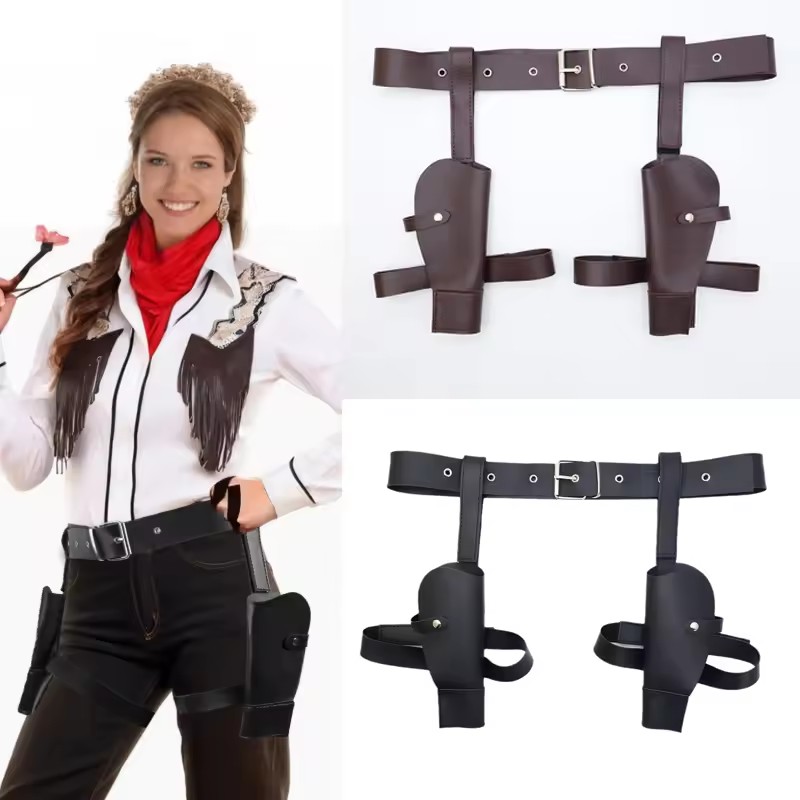 Cosplay Prop Pistol - Volwassen Vintage PU Lederen Taille Cover