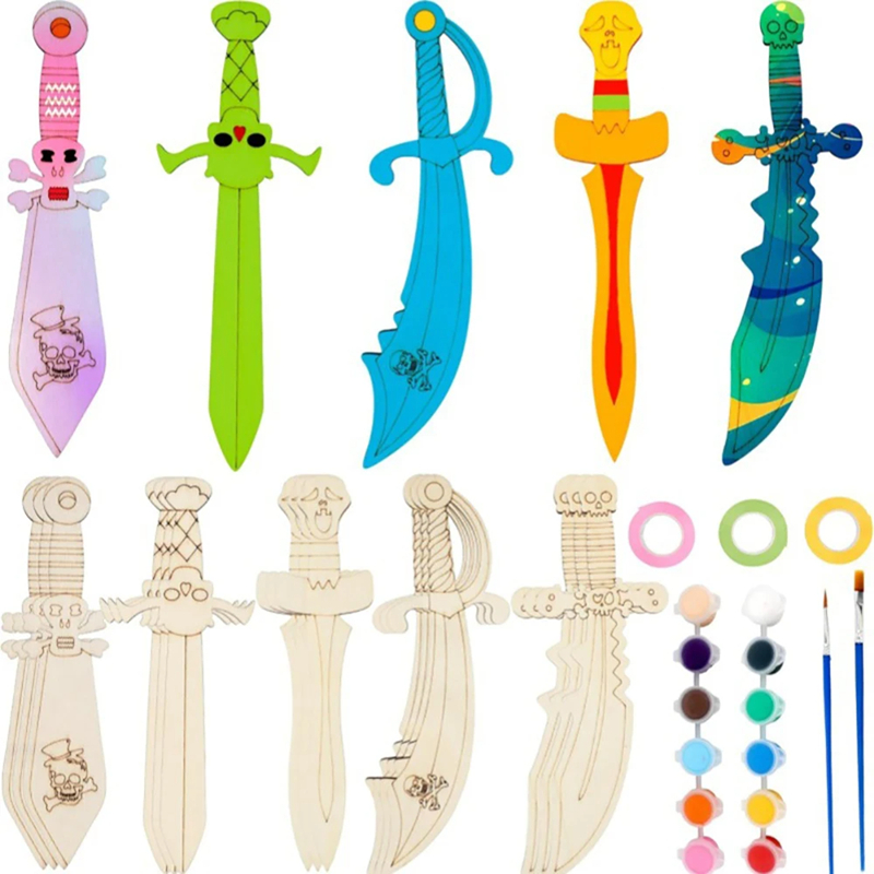 Houten DIY Tekening Piraat Hou - Cosplay Prop Painting recensie en prijs