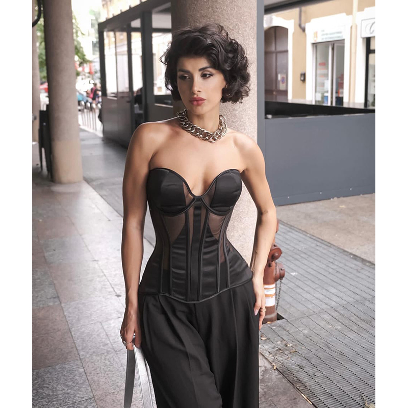 Stalen Bot Vrouwen Sexy Mesh B - Boning Corset Steel recensie en prijs