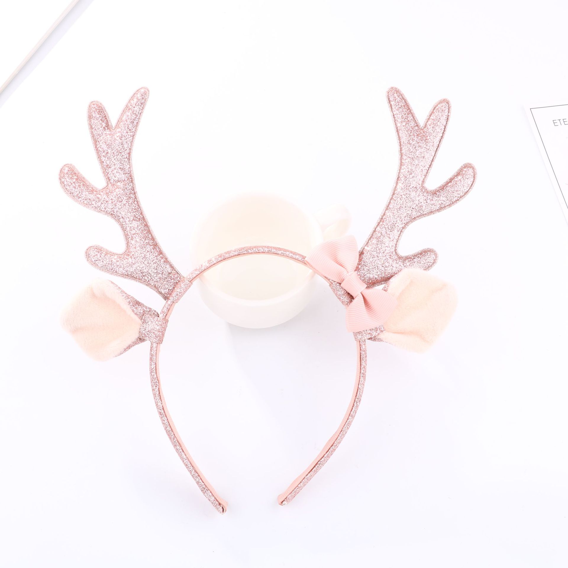 Schattige roze glitter rendier - Cosplay Prop Bow recensie en prijs