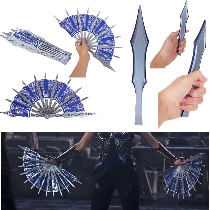Anime Kitana Cosplay MK Blauwe - Cosplay Prop Blueprints recensie en prijs